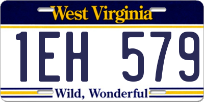 WV license plate 1EH579