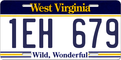 WV license plate 1EH679