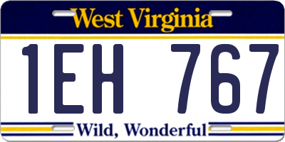 WV license plate 1EH767