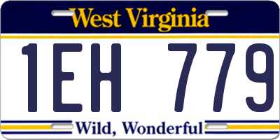 WV license plate 1EH779