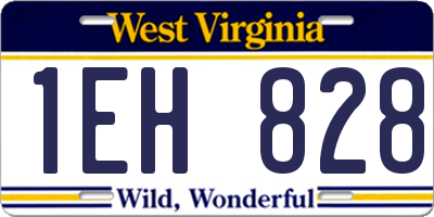WV license plate 1EH828