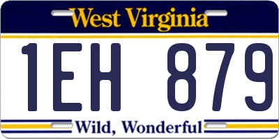 WV license plate 1EH879