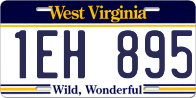 WV license plate 1EH895