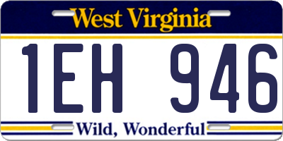 WV license plate 1EH946