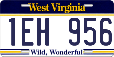 WV license plate 1EH956