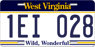 WV license plate 1EI028