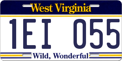 WV license plate 1EI055