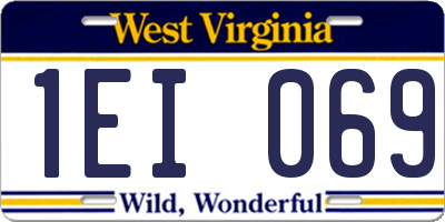 WV license plate 1EI069