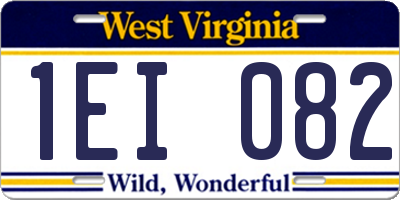 WV license plate 1EI082