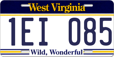 WV license plate 1EI085