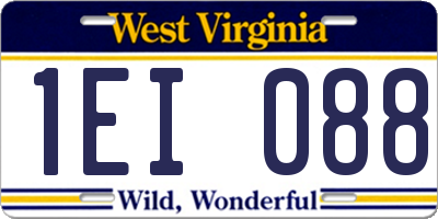 WV license plate 1EI088