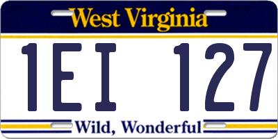 WV license plate 1EI127