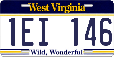 WV license plate 1EI146