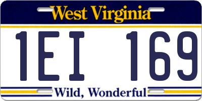 WV license plate 1EI169