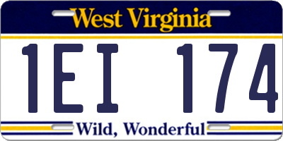 WV license plate 1EI174