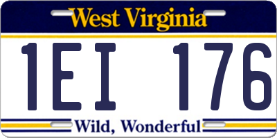 WV license plate 1EI176