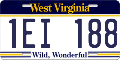 WV license plate 1EI188