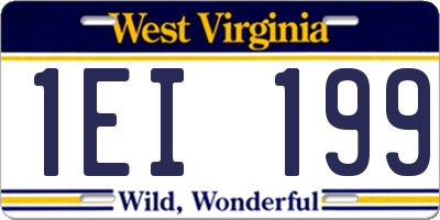 WV license plate 1EI199