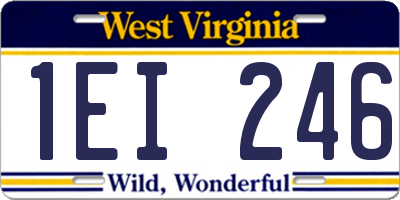 WV license plate 1EI246