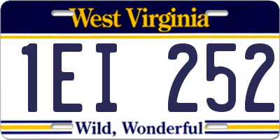 WV license plate 1EI252