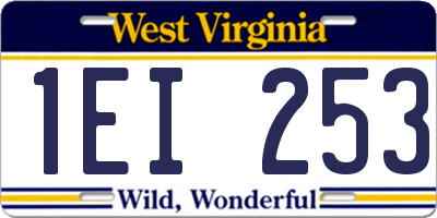 WV license plate 1EI253