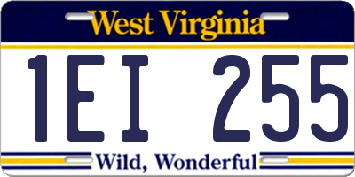 WV license plate 1EI255