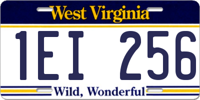 WV license plate 1EI256
