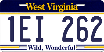 WV license plate 1EI262