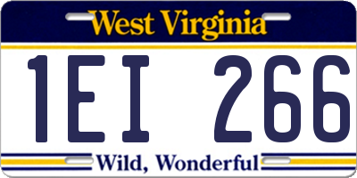 WV license plate 1EI266
