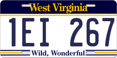 WV license plate 1EI267