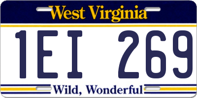 WV license plate 1EI269