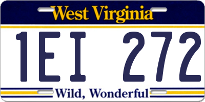 WV license plate 1EI272