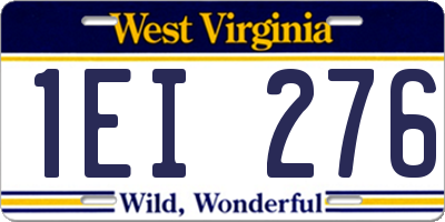 WV license plate 1EI276