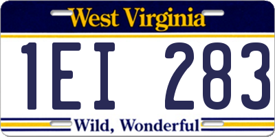 WV license plate 1EI283