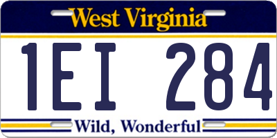 WV license plate 1EI284