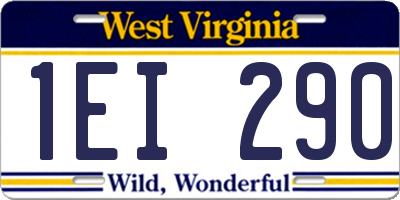 WV license plate 1EI290