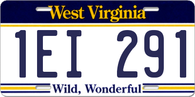 WV license plate 1EI291
