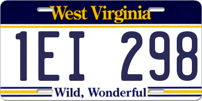 WV license plate 1EI298