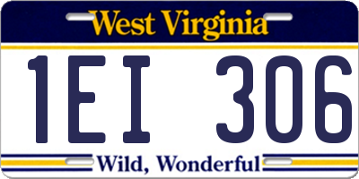 WV license plate 1EI306