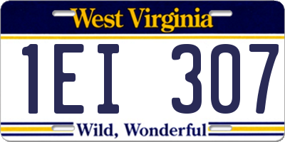 WV license plate 1EI307