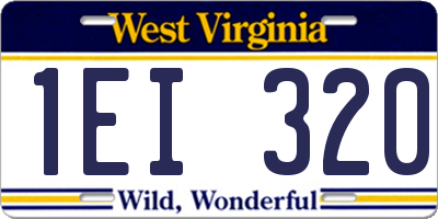 WV license plate 1EI320
