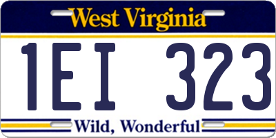WV license plate 1EI323