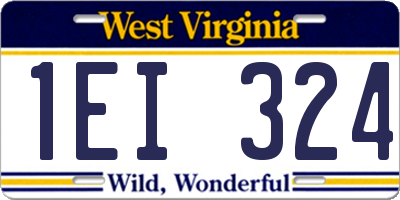 WV license plate 1EI324
