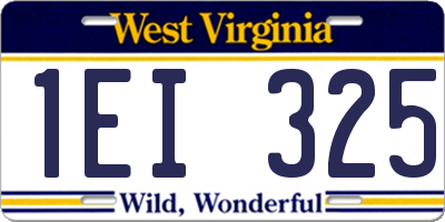 WV license plate 1EI325