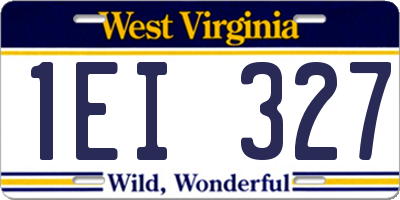 WV license plate 1EI327
