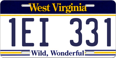 WV license plate 1EI331