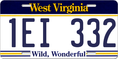WV license plate 1EI332