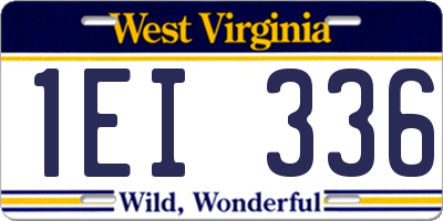 WV license plate 1EI336