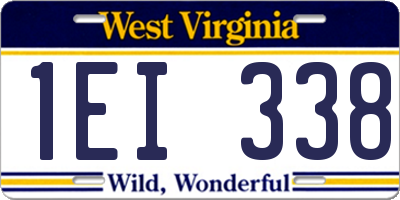 WV license plate 1EI338