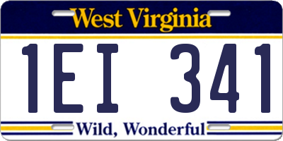 WV license plate 1EI341